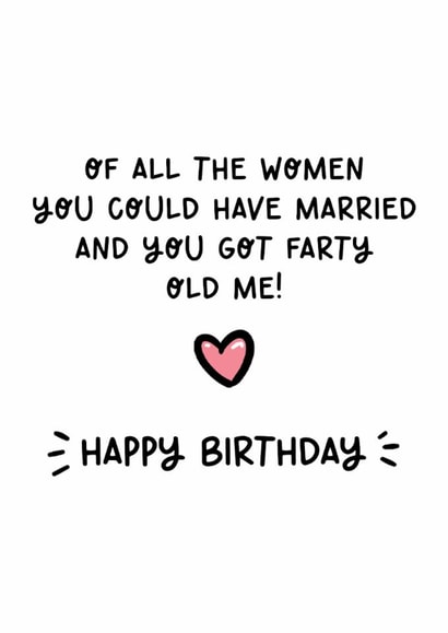 Fun Birthday Card - For Husband - Farty Old Me! created by Lyndsay Moon