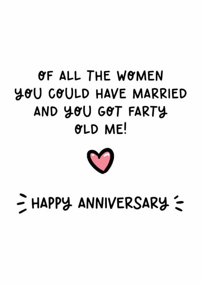 Fun Anniversary Card - For Husband - Farty Old Me created by Lyndsay Moon