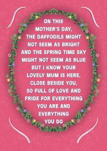 Heartfelt Mother's Day - Absent Mum - Sorry For Your Loss created by Pickled Prints