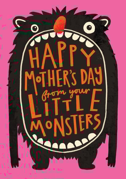 Cute Mother's Day Card - From The Kids - Your Little Monsters created by AbiGoLucky