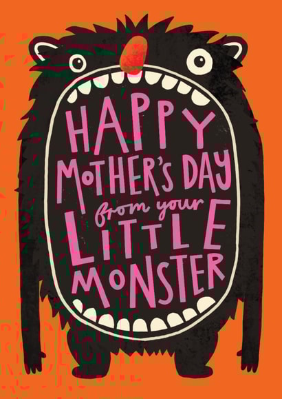 Cute Mother's Day Card - From Your Kid - Little Monster created by AbiGoLucky