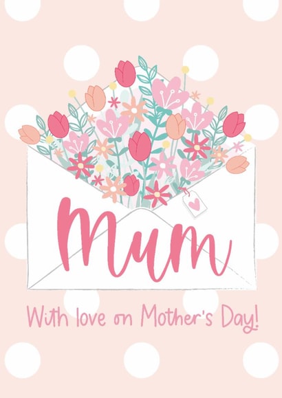 Pretty floral card for Mother's day created by Blue Butterfly Paperie