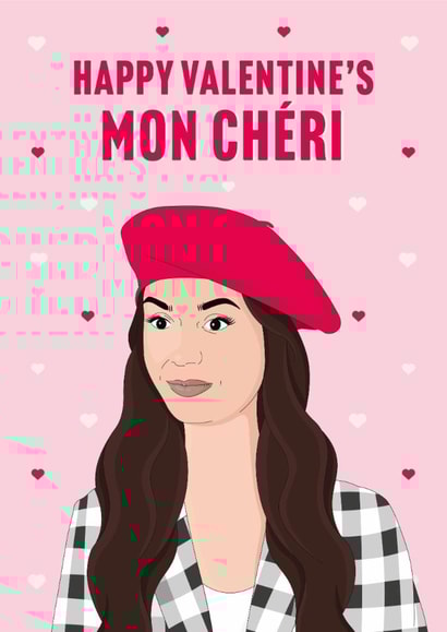 Emily in Paris Valentine's Card created by Guilty Cards