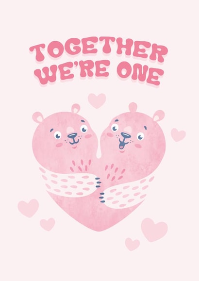 Cute Anniversary Card - Together We're One created by Sir13