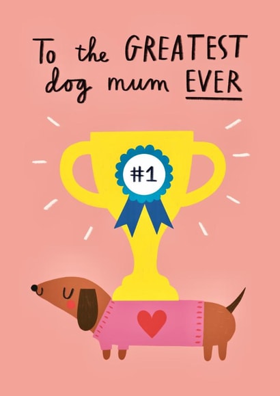 Cute Mother's Day Card - From The Dog - Dachshund created by Alice Mole Illustration