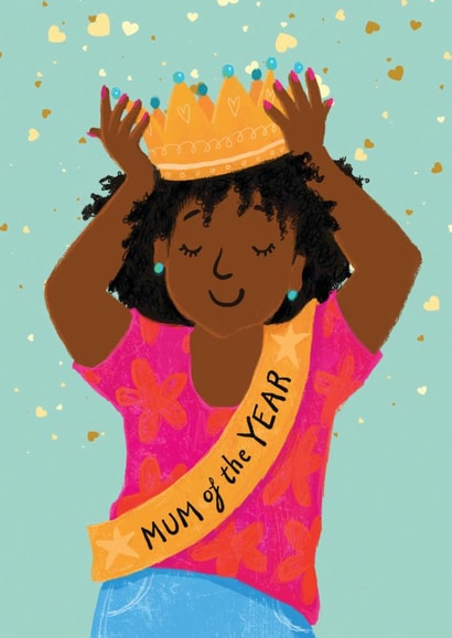 Cute Mother's Day Card - Mum Of The Year - Crown created by Claire Keay