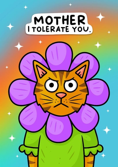 Cute Mother's Day Card - I Tolerate You - Grumpy Cat created by Wafflemamaart