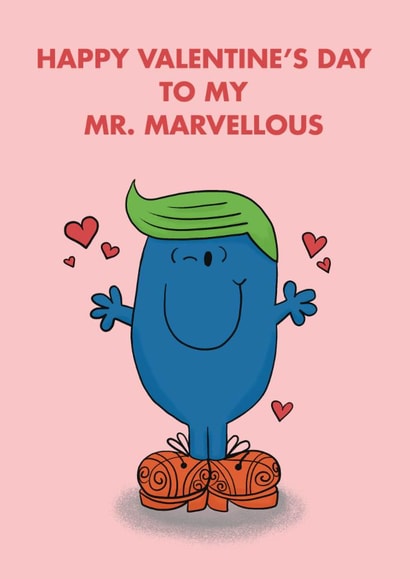 Mr. Marvellous Valentine's Day Card - For Him - Cheeky created by Mr. Men