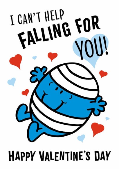Funny Mr. Men Valentine's Day Card - Mr. Bump created by Mr. Men