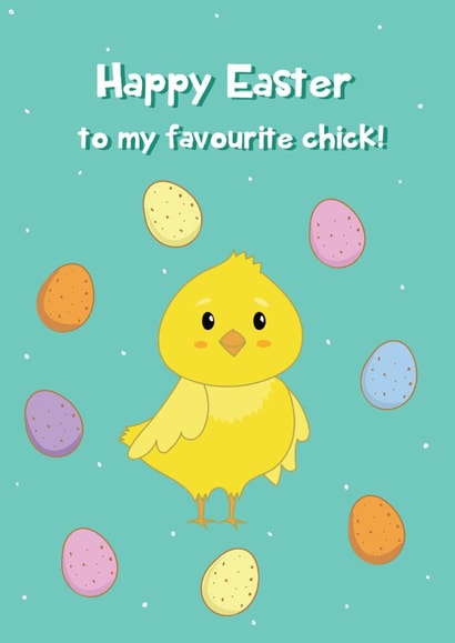 Cute Easter Card - For Her - Chick created by @Laura Lonsdale Designs