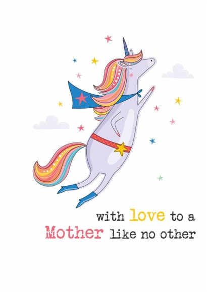 Cute Mother's Day Card - From Daughter - Unicorn created by Dandelion Stationery