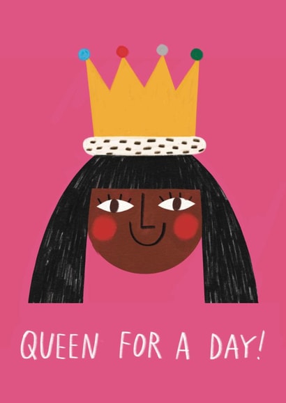 Cute Mother's Day Card - Queen For A Day created by Alice Mole Illustration