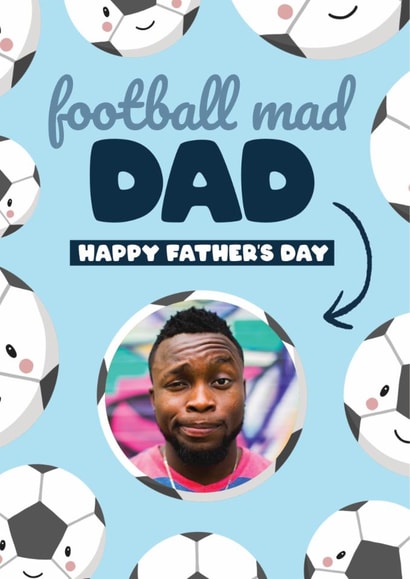 Cute Father's Day Card - Football Mad Dad created by Bev O'Connor || @oconnordesign