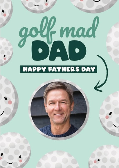Cute Father's Day Card - Golf Mad Dad created by Bev O'Connor || @oconnordesign