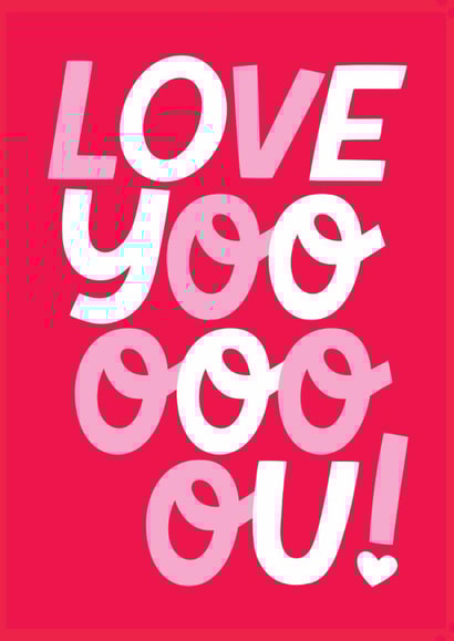Classic Valentine's Day Card - Love You! created by Stoats & Weasels
