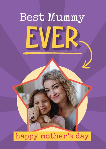 Classic Mother's Day Card - Best Mummy - Star Frame created by Bev O'Connor || @oconnordesign