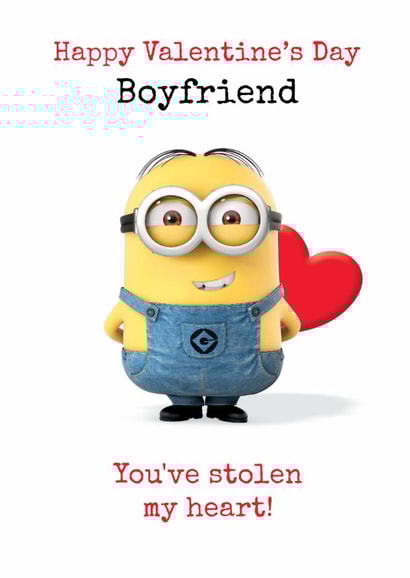 Cute Minions Valentine’s Day Card for Boyfriend – ‘You’ve Stolen My Heart’ created by Danilo