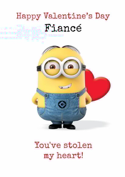 Cute Minions Valentine’s Day Card for Fiancé – ‘You’ve Stolen My Heart’ created by Danilo