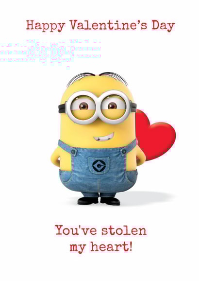 Cute Minions Valentine’s Day Card– ‘You’ve Stolen My Heart’ created by Danilo