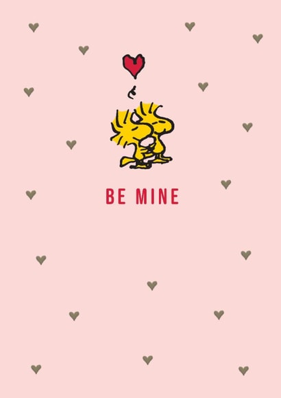 Cute Be Mine Woodstock Valentine's Day Card – Peanuts – Snoopy created by Danilo