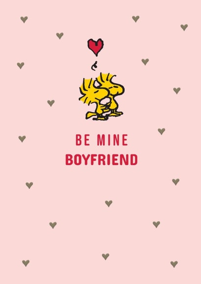 Cute Be Mine Woodstock Valentine's Day Card – For Boyfriend – Peanuts – Snoopy created by Danilo
