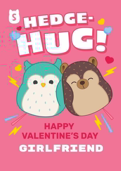 Cute Squishmallows Valentine's Day Card for Girlfriend – Hedge-Hug! created by Danilo