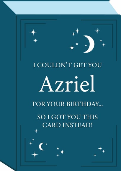 Funny Birthday Card - Azriel - A Court Of Silver Flames created by Tiger Feet Creations