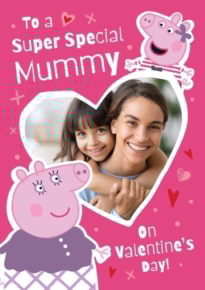 Cute Personalised Peppa Pig Valentine's Day Photo Card for Mummy created by Danilo