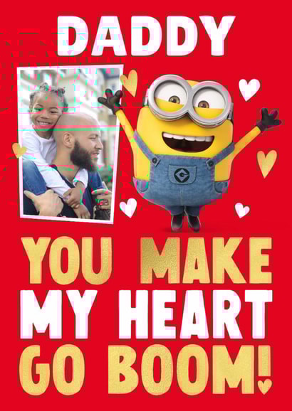 Personalised Minions Valentine's Day Photo Card for Daddy - Boom! created by Danilo