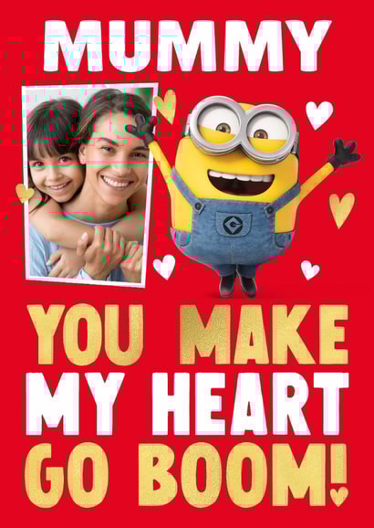 Personalised Minions Valentine's Day Photo Card for Mummy - Boom! created by Danilo