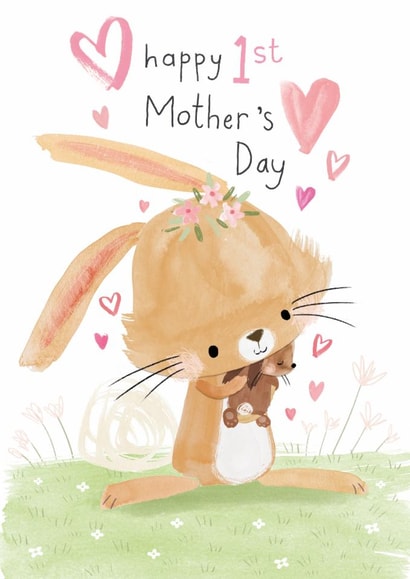 Cute Mother's Day Card - Happy 1st Mother's Day - Bunny created by Lindsey Sagar