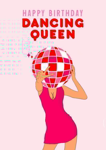 Fun Birthday Card - Disco Ball - Dancing Queen created by elliemcdesign