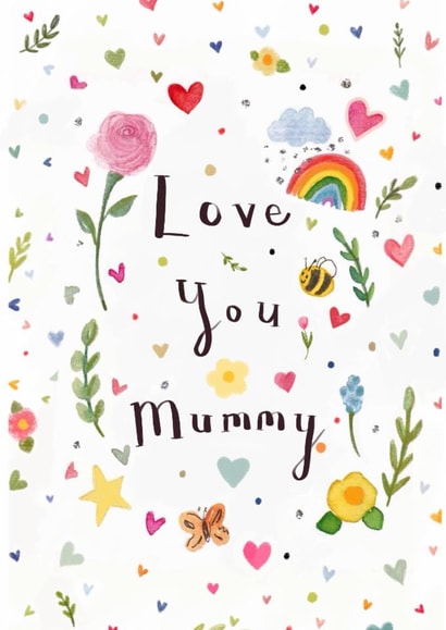 Classic Mother's Day Card - Love You Mummy - Illustrations created by Love Lucy Illustration