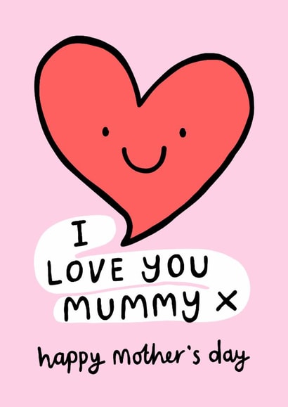 Cute Mother’s Day Card - I Love You Mummy created by Macie Dot Doodles