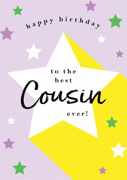 Classic Birthday Card - For Cousin - Stars created by Michelle Fiedler Design