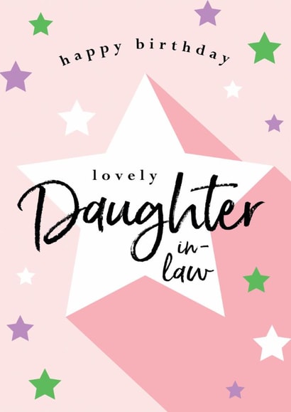 Classic Birthday Card - For Daughter-In-Law - Stars created by Michelle Fiedler Design
