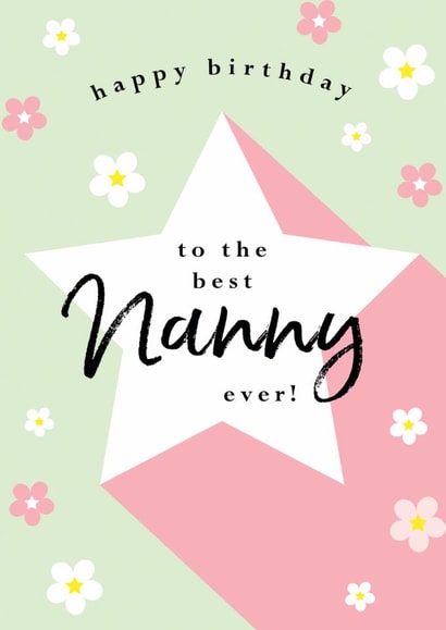 Classic Birthday Card - For Nanny - Flowers created by Michelle Fiedler Design