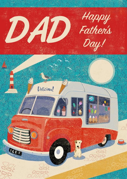 Classic Father's Day Card - Ice Cream - Beach created by Rocket68