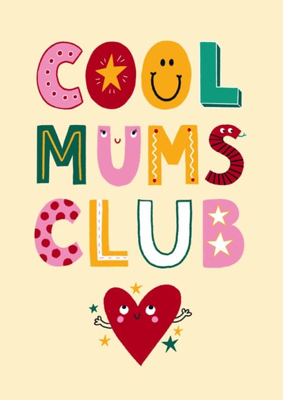 Cute Mother's Day Card - Cool Mum's Club created by Lucy Maggie Designs