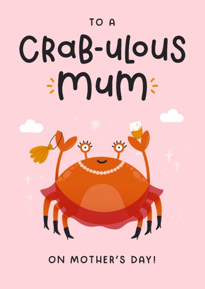 Cute Mother's Day Card - Crab-ulous Mum created by Joanne Hawker