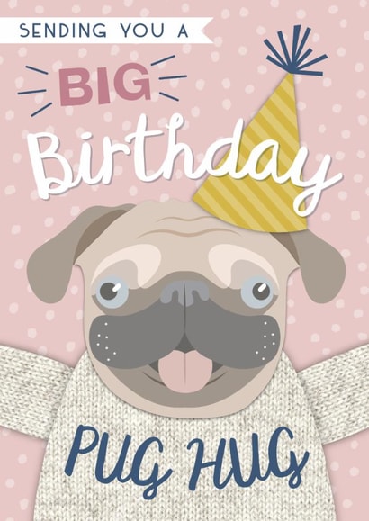 Cute Birthday Card - Dog - Pug created by Rankidoodle