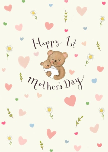 Cute Mother's Day Card - Bears - First Mother's Day created by Love Lucy Illustration