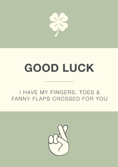 Funny Good Luck card created by Rankidoodle