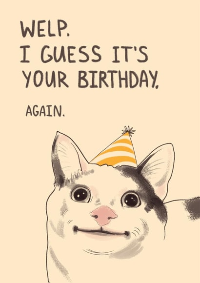 funny meme happy birthday cat for best friends for her for him celebration cute created by Livensir