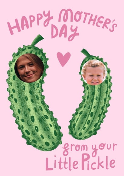 Happy Mother's Day-From Your Little Pickle! Cute photo upload card created by @AimeeStevens.Design