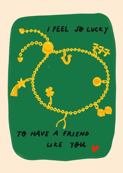 Cute Valentine's Day/Love & Friendship Card - Lucky Charm - Galentine's Day created by Emmy Lupin Studio