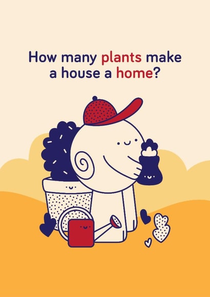 Cute New Home Card - How Many Plants - Watering Can created by Gemma Pratt
