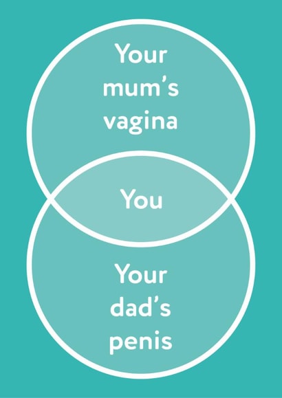 Rude Venn diagram card for that special person in your life. created by Tough Wit
