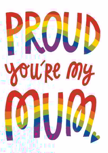Cute Mother's Day Card - Proud - LGBTQ+ created by @AimeeStevens.Design