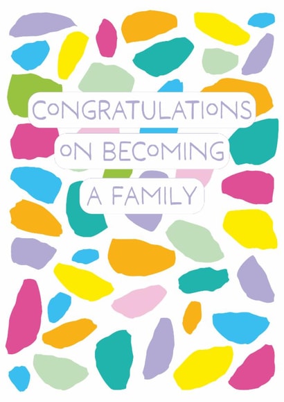Fun New Baby Card - Adoption - Becoming A Family created by size3art